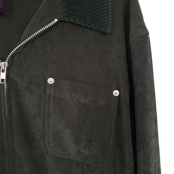 Velvet jacket, zip, long sleeve, green - Picture 8 of 10